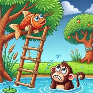 Are you frustrated like them? a fish climbing a tree and a monkey swimming!